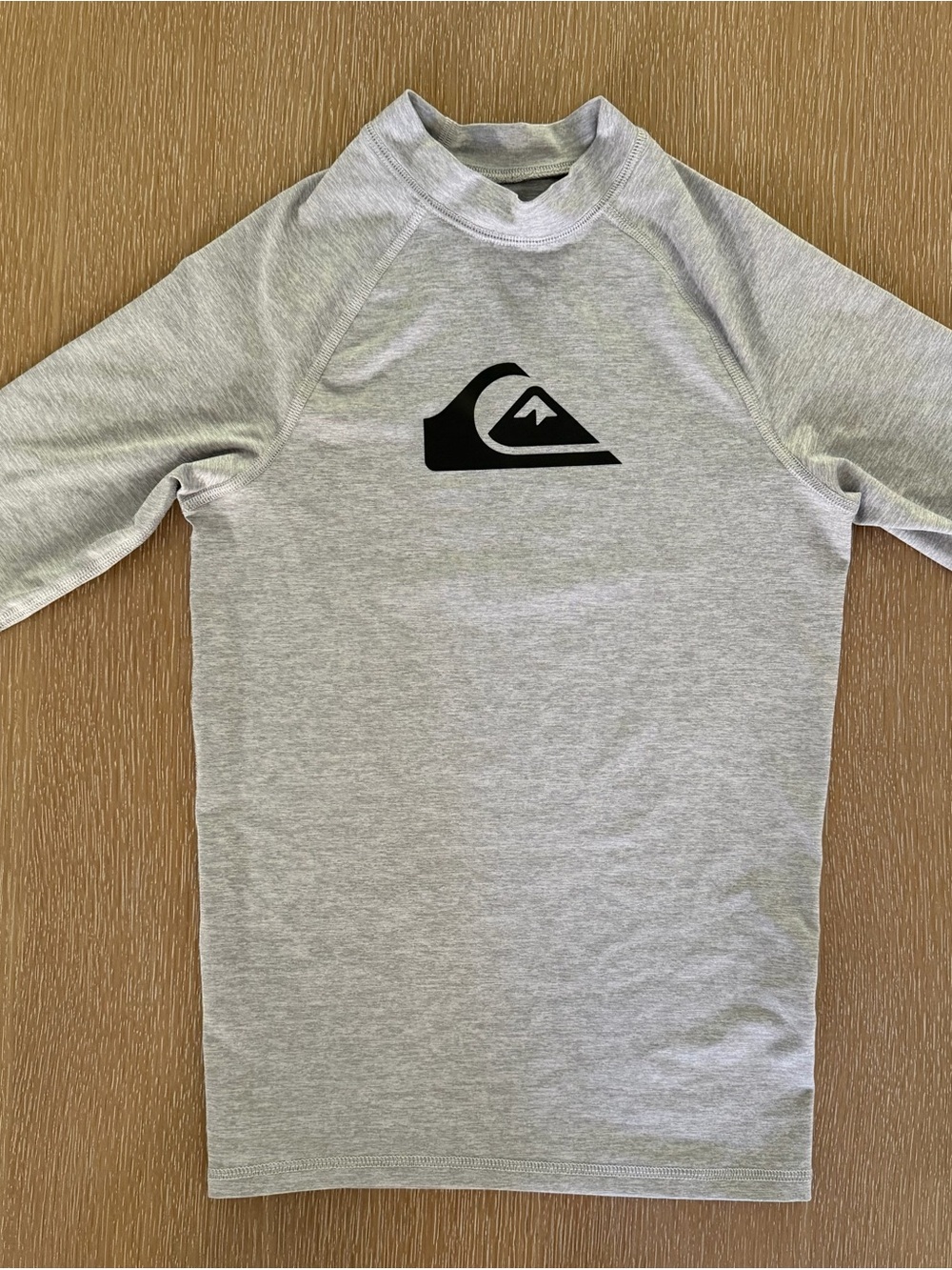 Boys Quiksilver Gray Short-Sleeve Rash Guard